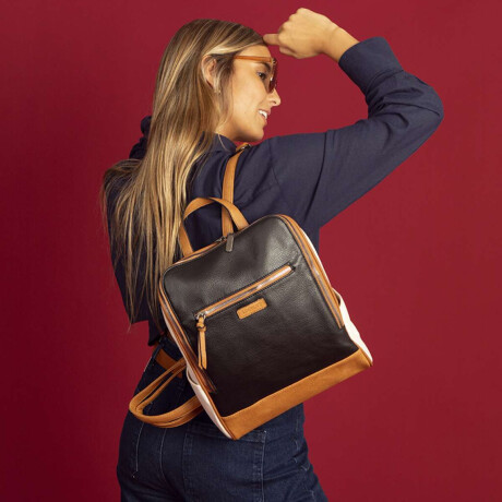 Mochila Queen Negro Suela Y Manteca