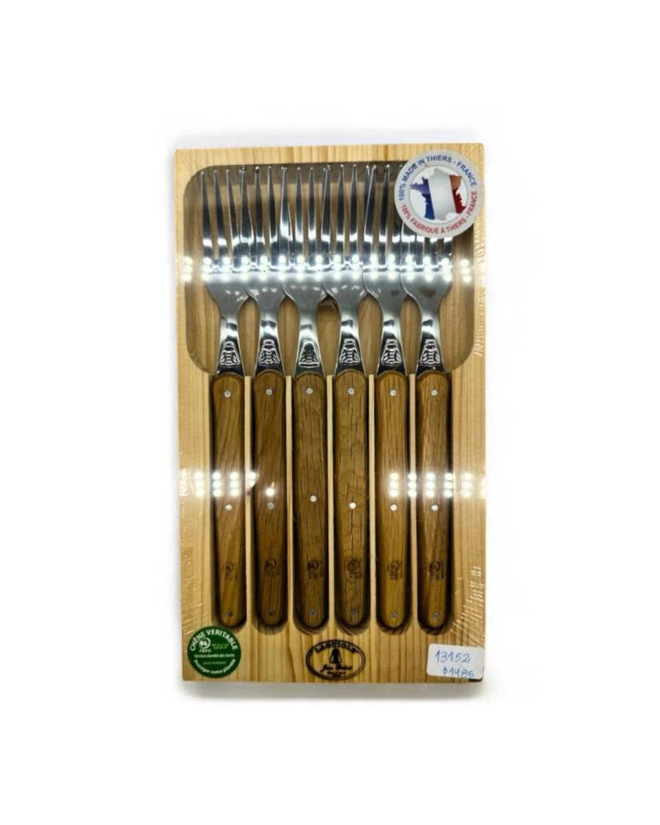 Set Tenedores Laguiole x6 - Madera Roble 