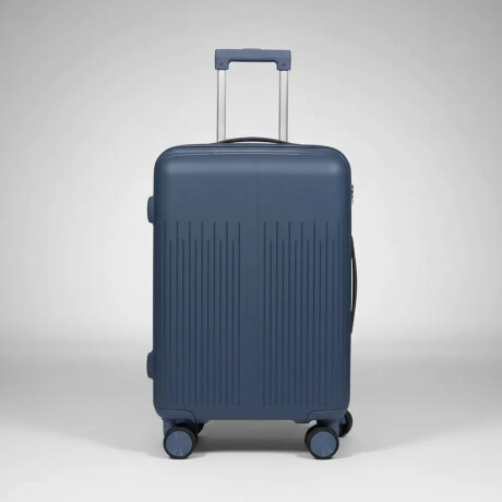 Valija Carry On Rígida Cierre Expandible Candado Ruedas 360° Azul