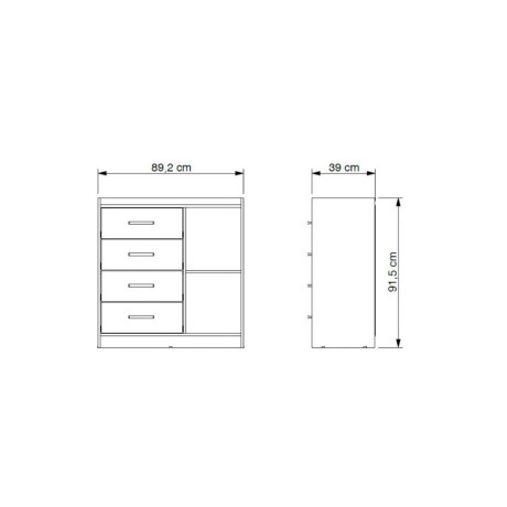 COMODA HERVAL PH1723 BLANCO ARTICO COMODA HERVAL PH1723 BLANCO ARTICO