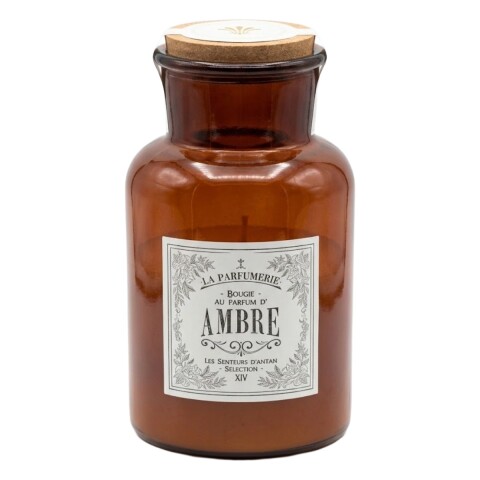 VELA AROMATICA EN FRASCO VIDRIO MARRON Unica