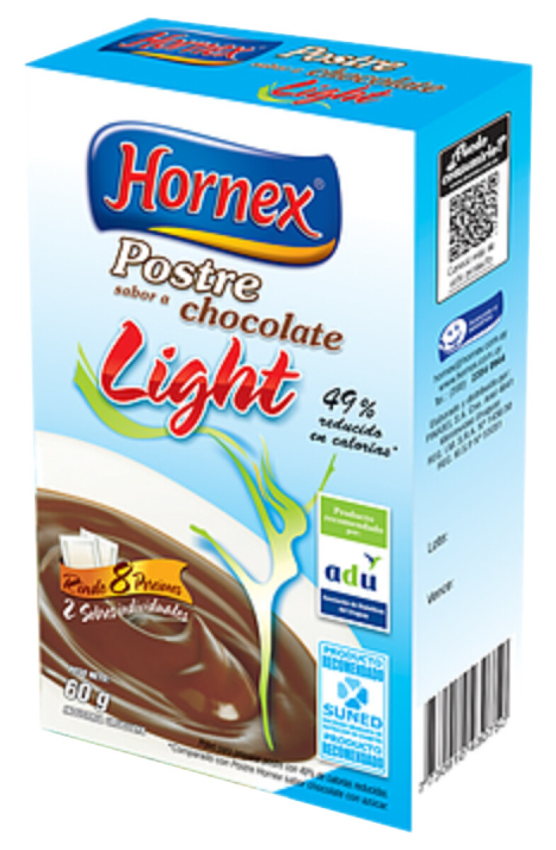 POSTRE HORNEX LIGHT CHOCOLATE EN POLVO 8 PORC 