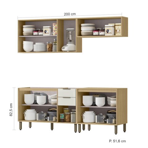 Kit de Cocina Modular Gloria 4 Piezas Mdp 15mm Bajo Mesadas y Aeréos Kit de Cocina Modular Gloria 4 Piezas Mdp 15mm Bajo Mesadas y Aeréos