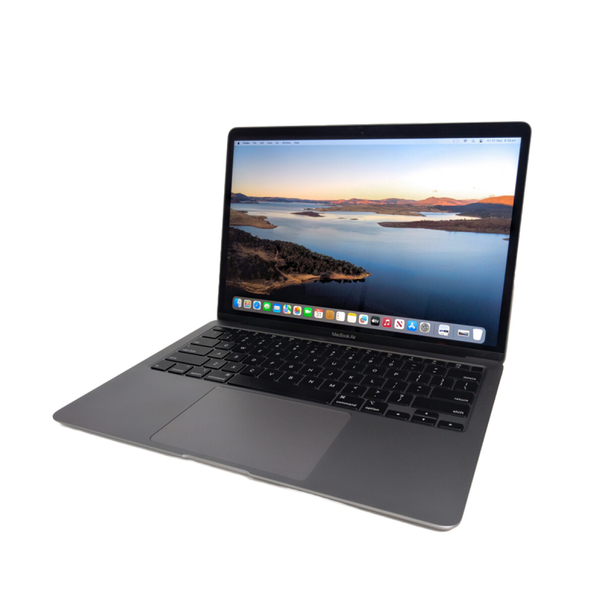 MacBook Air 2020. Intel i3 1.1Ghz. RAM 8GB DDR4. Disco Sólido 256GB. Pantalla 13" Retina. Ciclos Batería 469. OS Sequoia 15.7.7 