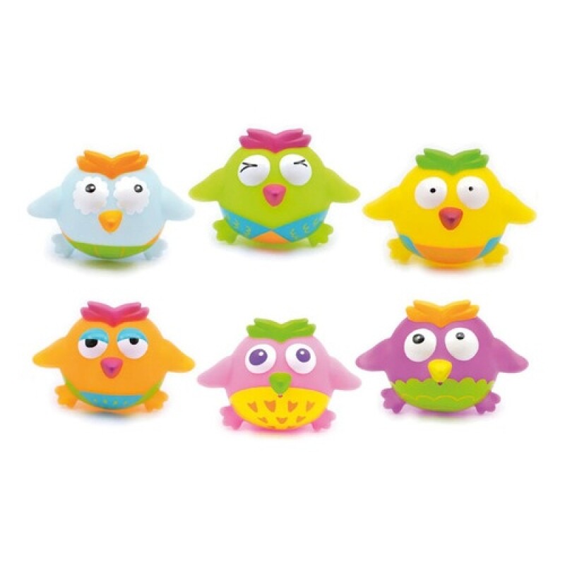 Set de 6 juguetes para baño Escabbo Owls Set de 6 juguetes para baño Escabbo Owls