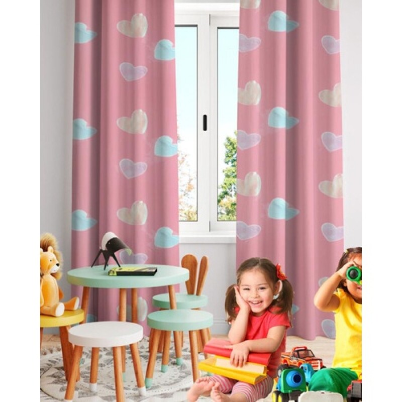 Cortina 2 paños Soñados en poliéster de varios diseños 1.50 x 2.20mts 31038