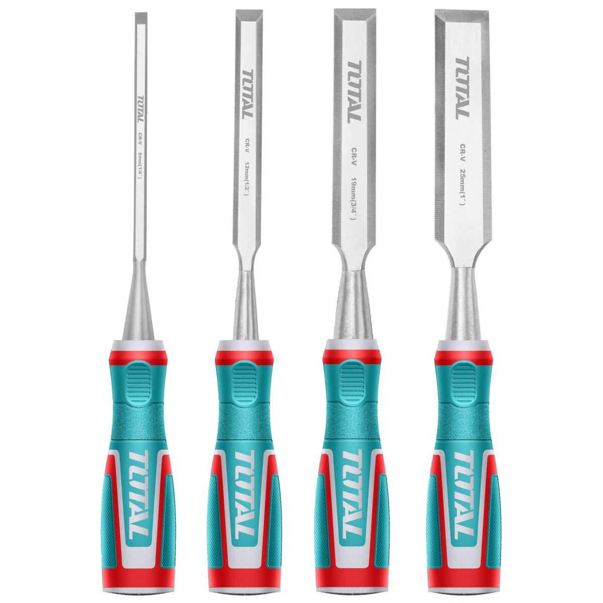 Set De 4 Formones Para Madera - Cromo Vanadio 