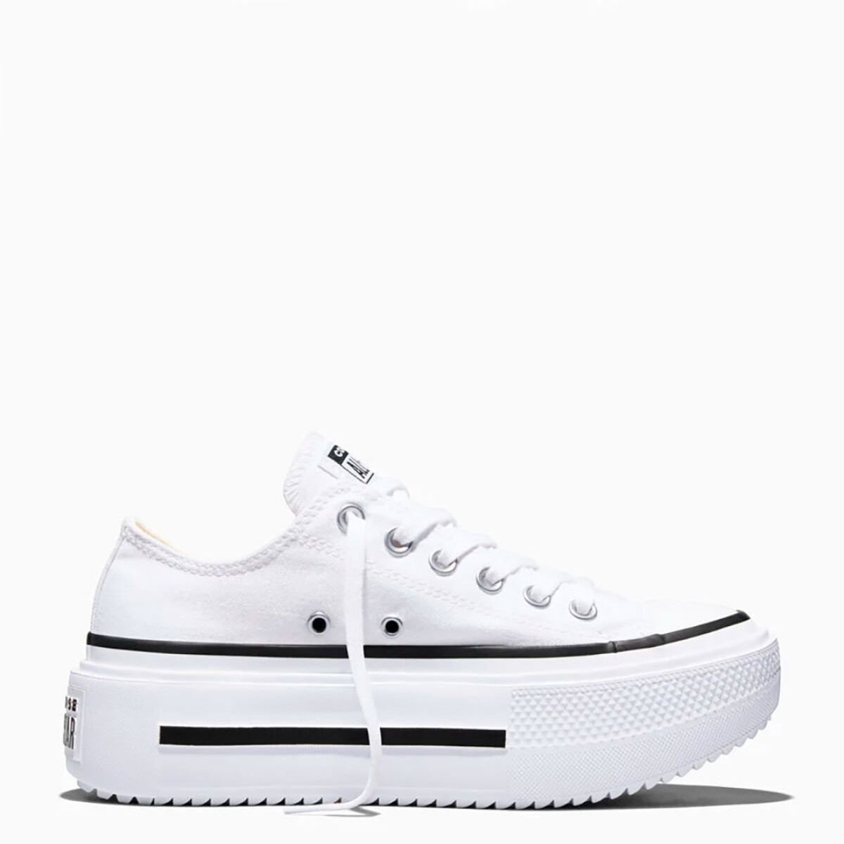 Championes de Mujer Converse Ctas Lift Double Stack Ox - Blanco - Negro 