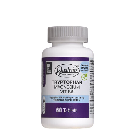 L-Tryptophan + Magnesium + B6 60 Cáps Qualivits L-Tryptophan + Magnesium + B6 60 Cáps Qualivits