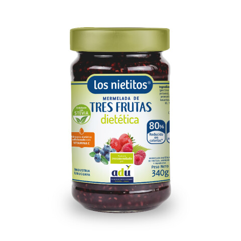 Mermelada Tres Frutas Sin Azúcar Los Nietitos 340g Mermelada Nietitos 3 Frut 340g