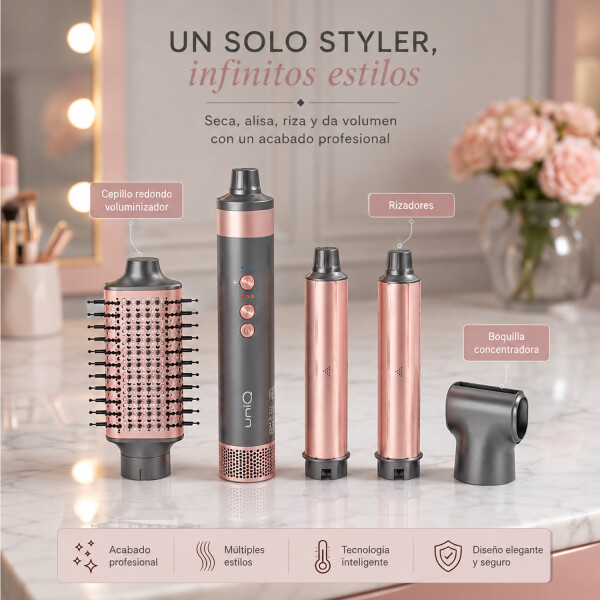 Cepillo Modelador Gama Multystyler Uniq Aura 4 En 1 CEPILLO MODELADOR GAMA AURA 4EN1 MULT
