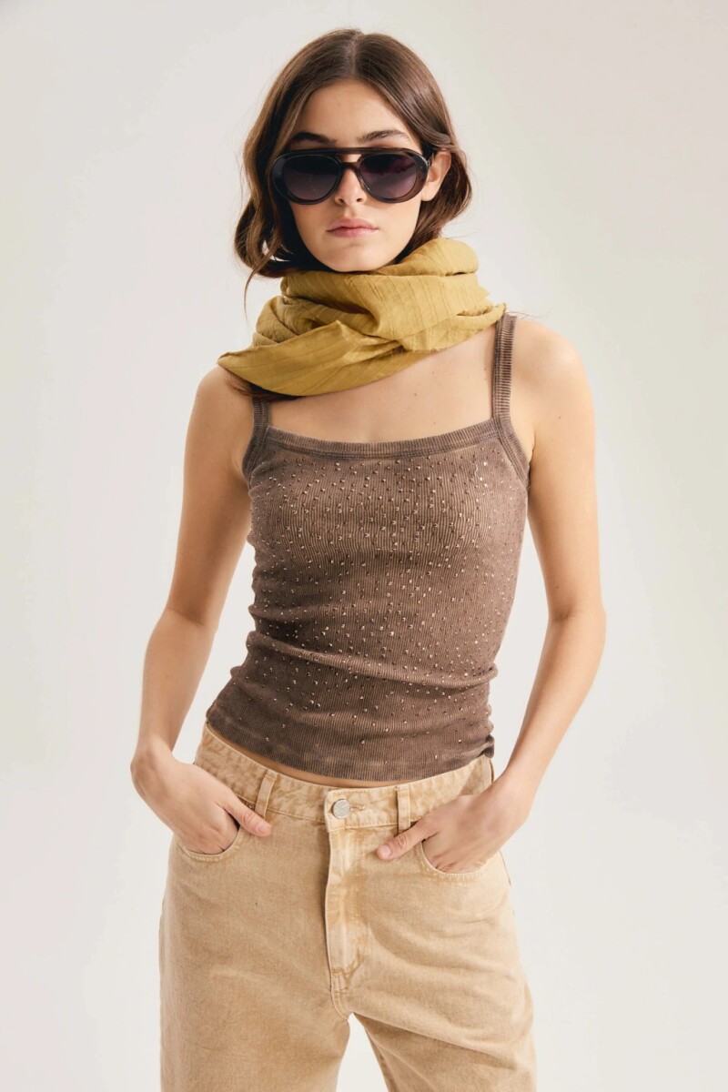 MUSCULOSA BOSSA SHINNY Marron