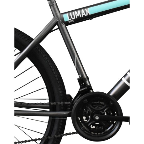 Bicicleta montaña rodado 26 freno disco Lumax Gris/Celeste/Blanco