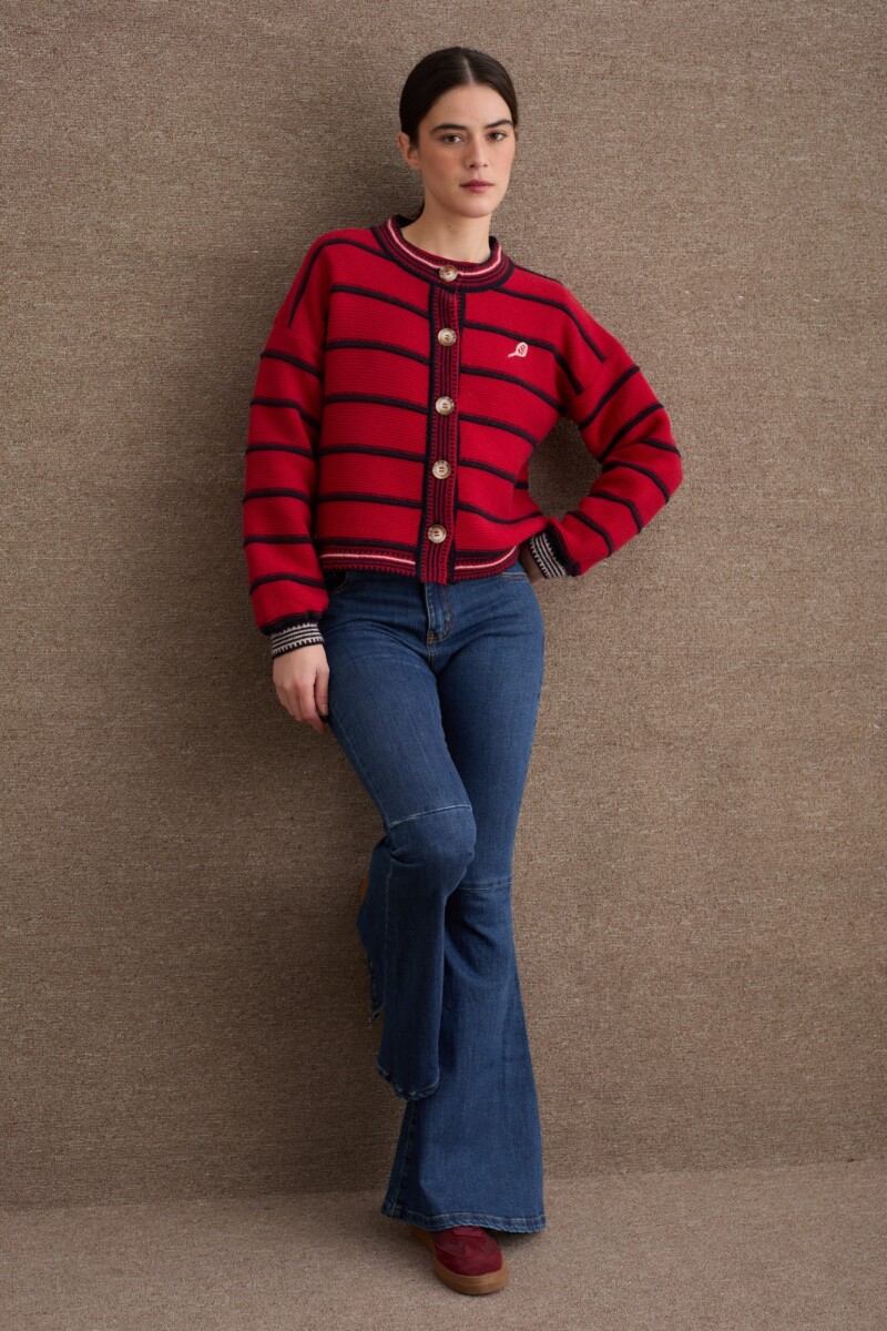 CARDIGAN TERRO TENNIS Rojo
