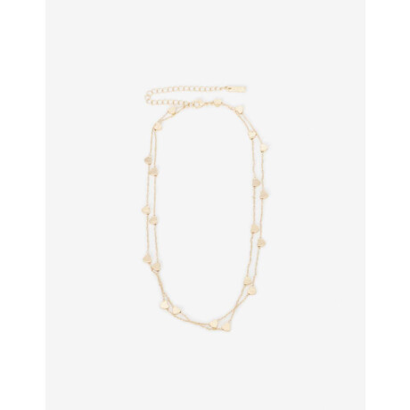 Collar De Corazones Dorado
