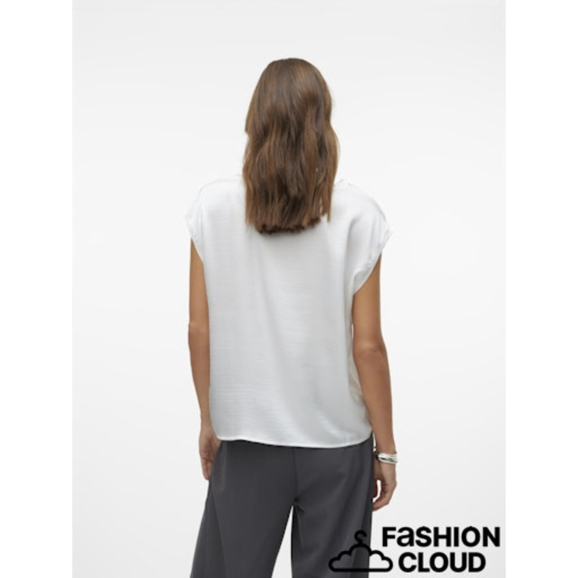 VERO MODA Vmreba Women's Wide Top Wvn Ga Short Sleeve