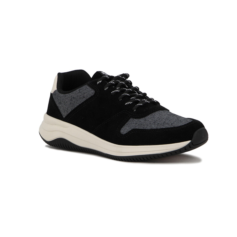 Br Sport Deportivo Casual Acordonado Negro-blanco