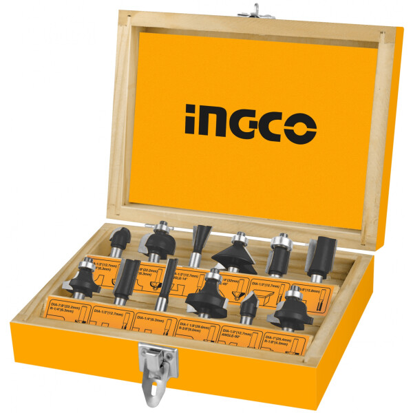 KIT 12 FRESAS 6MM INGCO AKRT1201 KIT 12 FRESAS 6MM INGCO AKRT1201