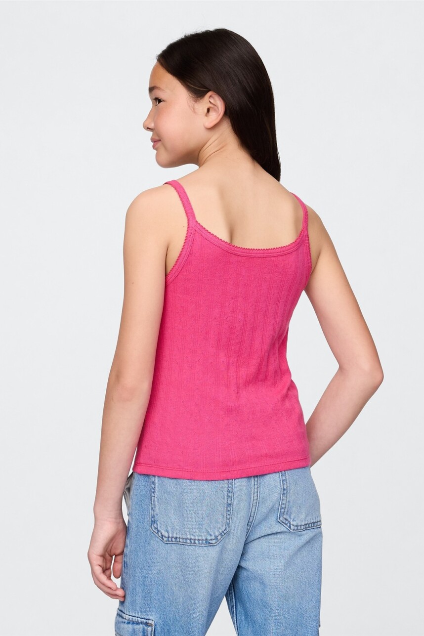Musculosa Pointelle Niña Standout Pink