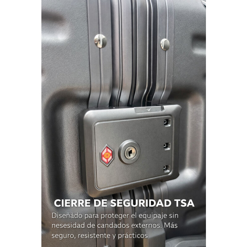 Set de Valijas Rígidas x3 con Ruedas 360° – Equipaje de Viaje Gris Acero