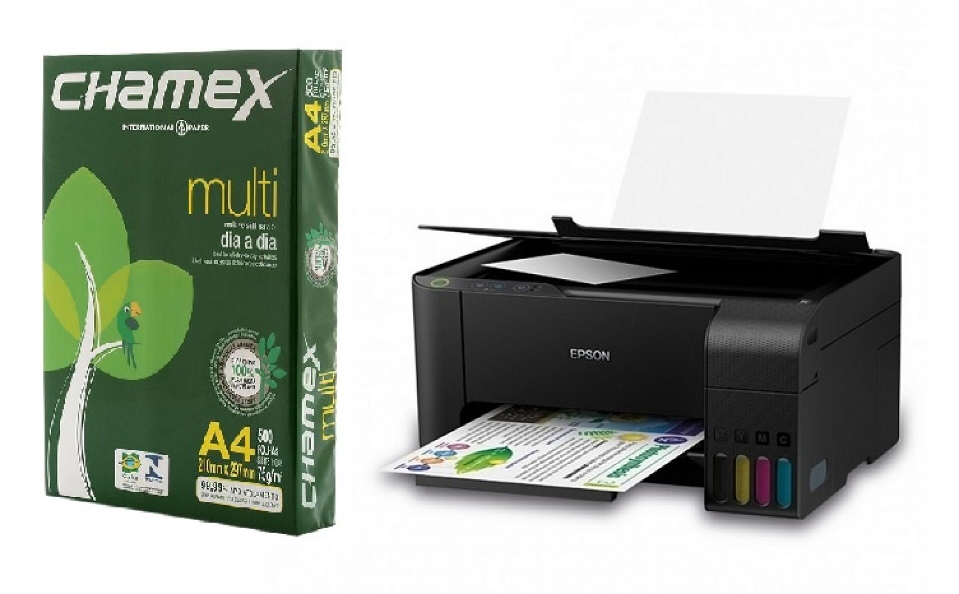 Impresora Multifuncion Epson + Resma A4 