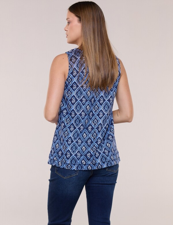 Blusa Estampad0 Geométrica AZUL/MULTI