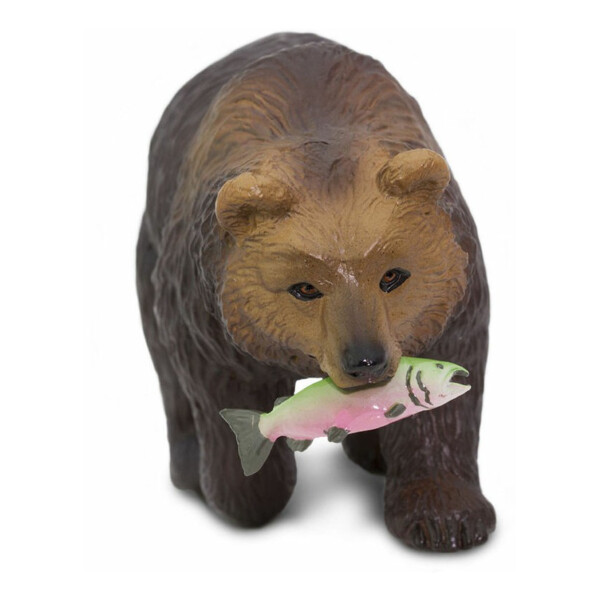 Oso Pardo Grizzly Safari Figura Muñeco Gris Realista Oso Pardo Grizzly Safari Figura Muñeco Gris Realista