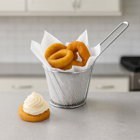 Mini Canasto para Papas Fritas Redondo 9 x 7.5 cm Mini Canasto para Papas Fritas Redondo 9 x 7.5 cm