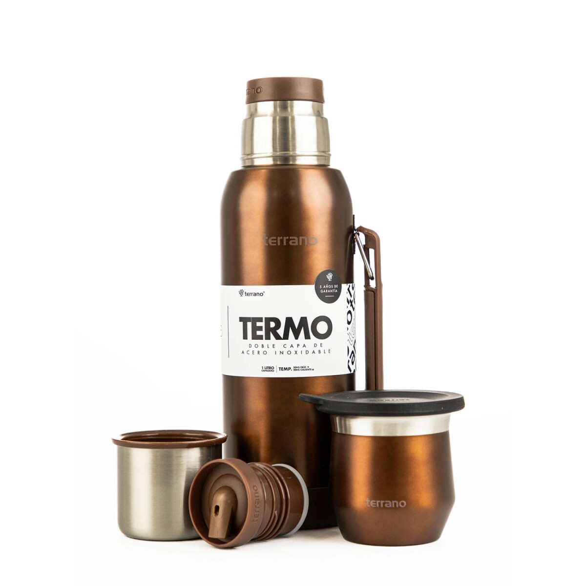 Kit Matero Terrano Box con Termo 1LT y Mate - COBRE 