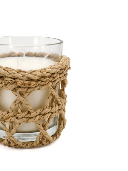 VELA EN FRASCO BEIGE