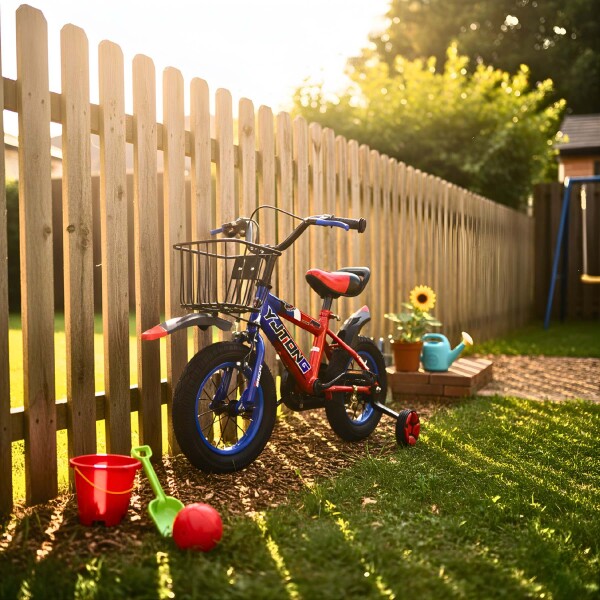 Bicicleta Infantil Yjtong R12 Canasto Parrilla Guardabarros Rojo 1