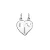 Dije compartido F y V- Plata 925 -sin piedra- CP4854 sinpiedra