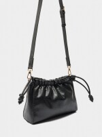 Bolso Bandolera Con Fruncido negro