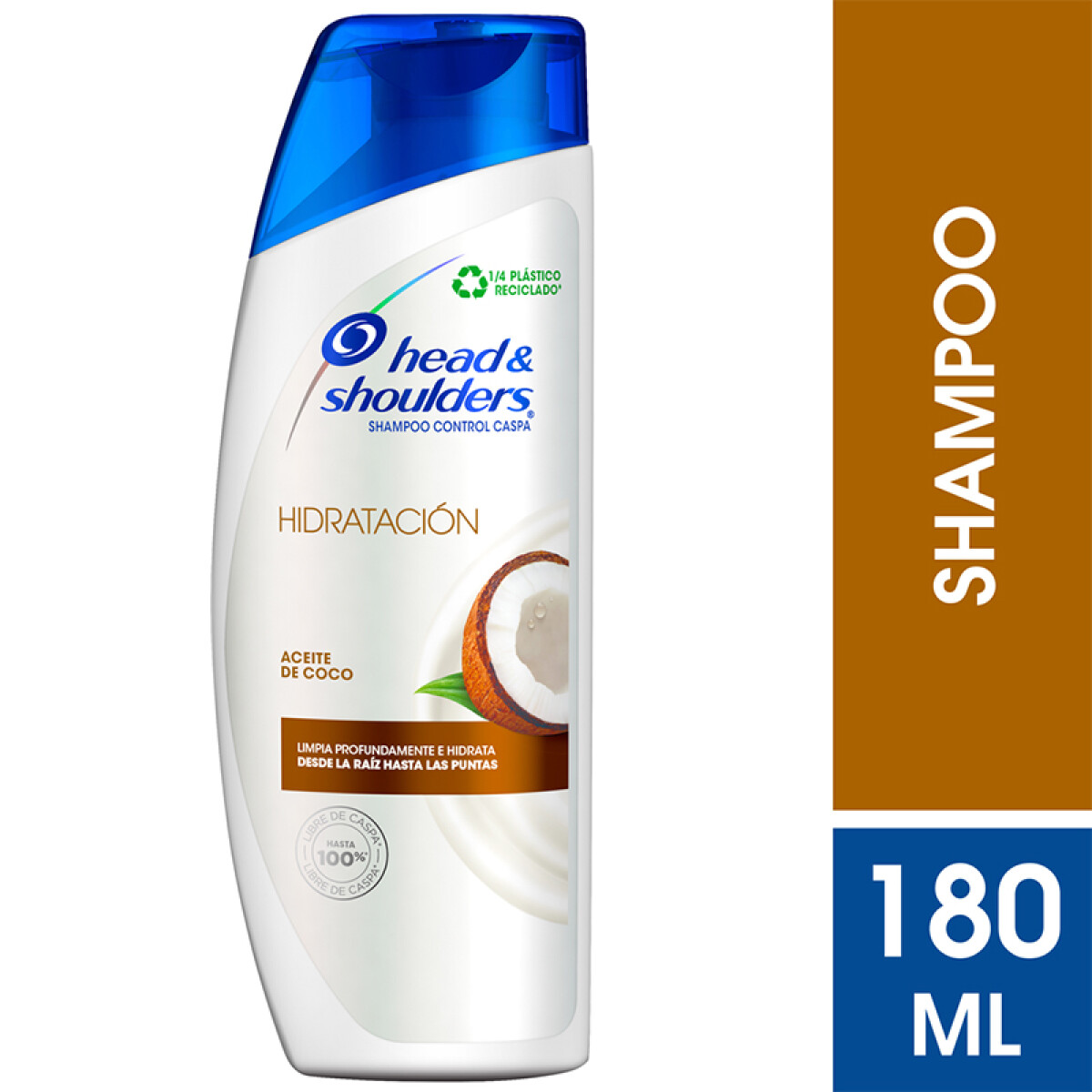 Head & Shoulders Shampoo 180 ml - Hidratación Aceite de Coco 