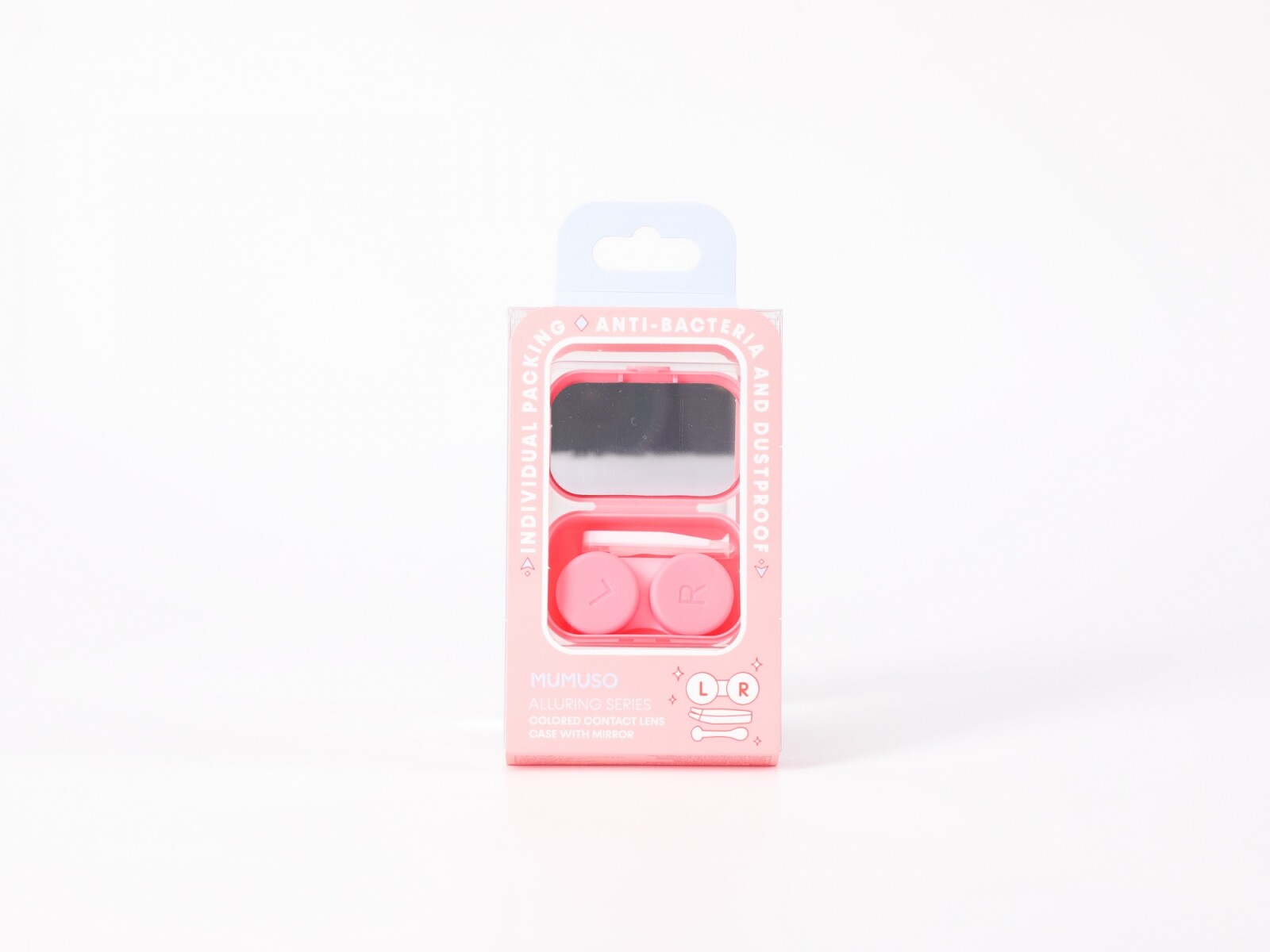 ESTUCHE PARA LENTES DE CONTACTO DE COLOR DE LA SERIE ALLURING CON ESPEJO 