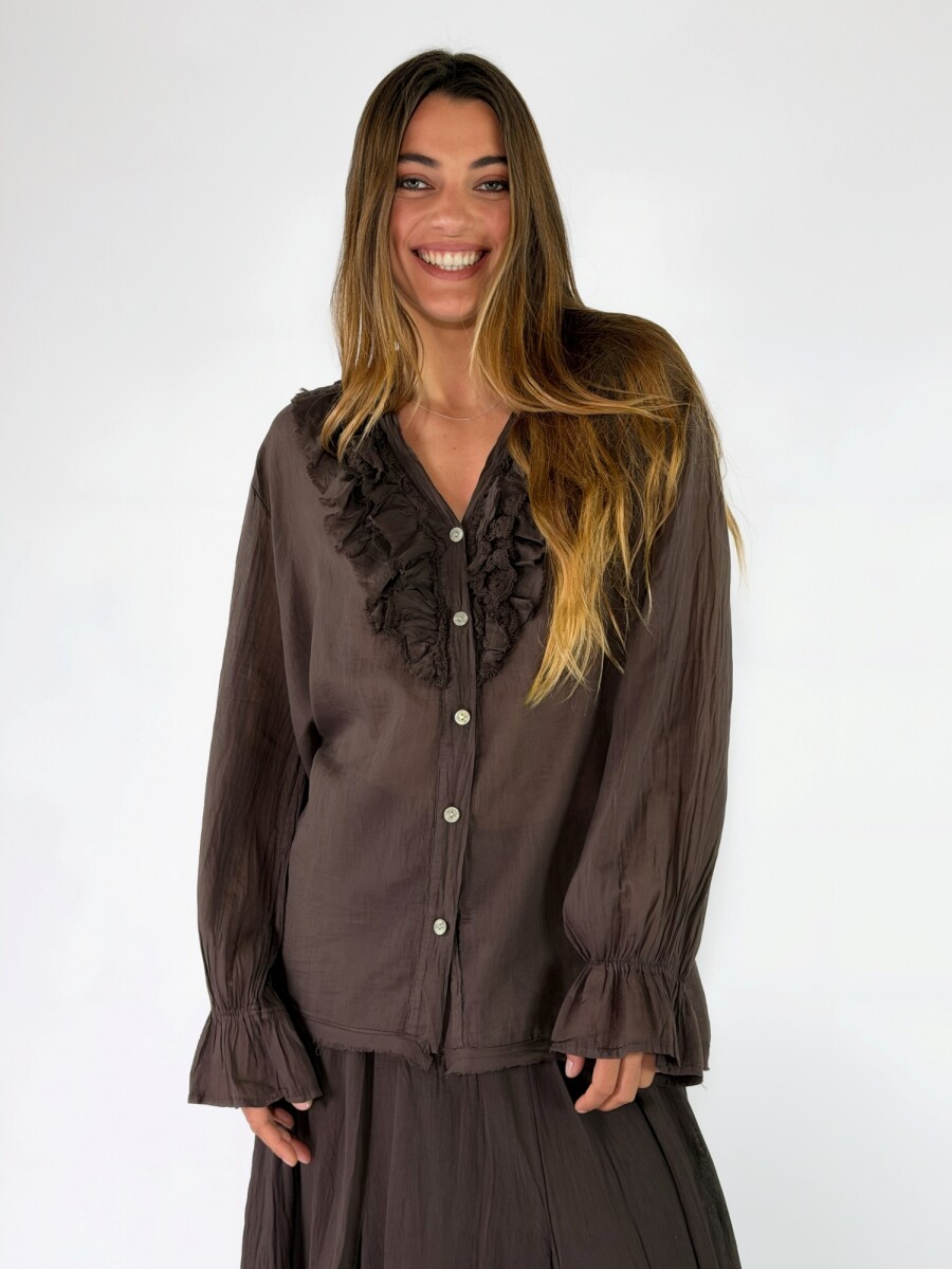 BLUSA MARINO - CHOCOLATE 