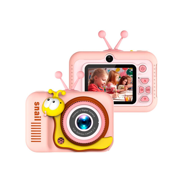 Cámara digital infantil diseño caracol color rosa Cámara Digital Infantil Diseño Caracol Color Rosa