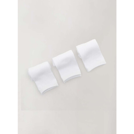 Pack x3 crew lisas niños jk Blanco