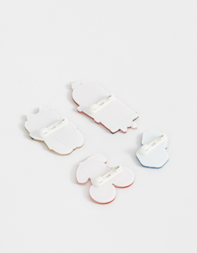 Pin Set De Pines Acrílicos - Combinacion Multicolor