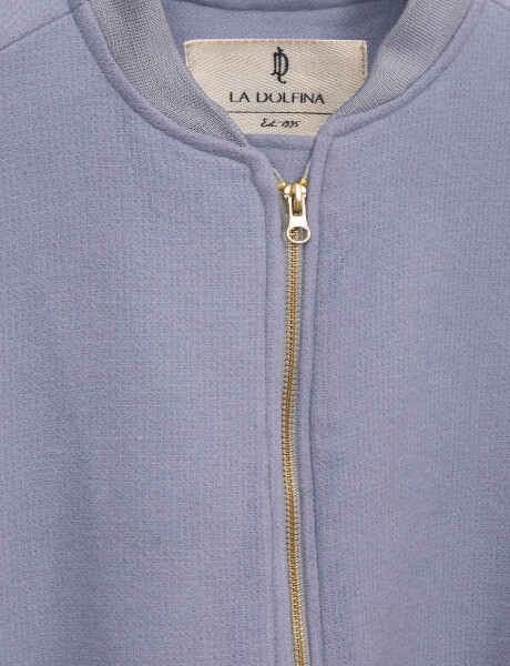 Campera bomber paño celeste
