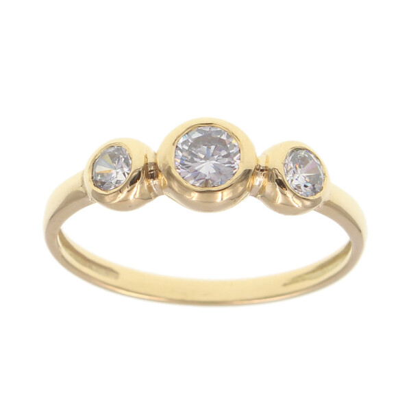 Anillo Lumia de Oro Amarillo 18k con Circonias Anillo Lumia de Oro Amarillo 18k con Circonias