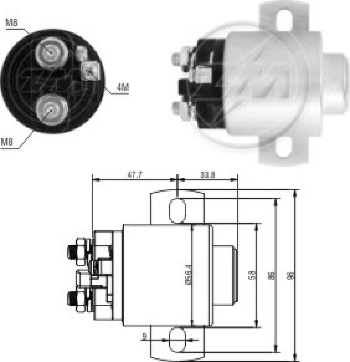 AUTOMATICO DE ARRANQUE - AUXILIAR FORD-VW TRUCK 12V ZM 