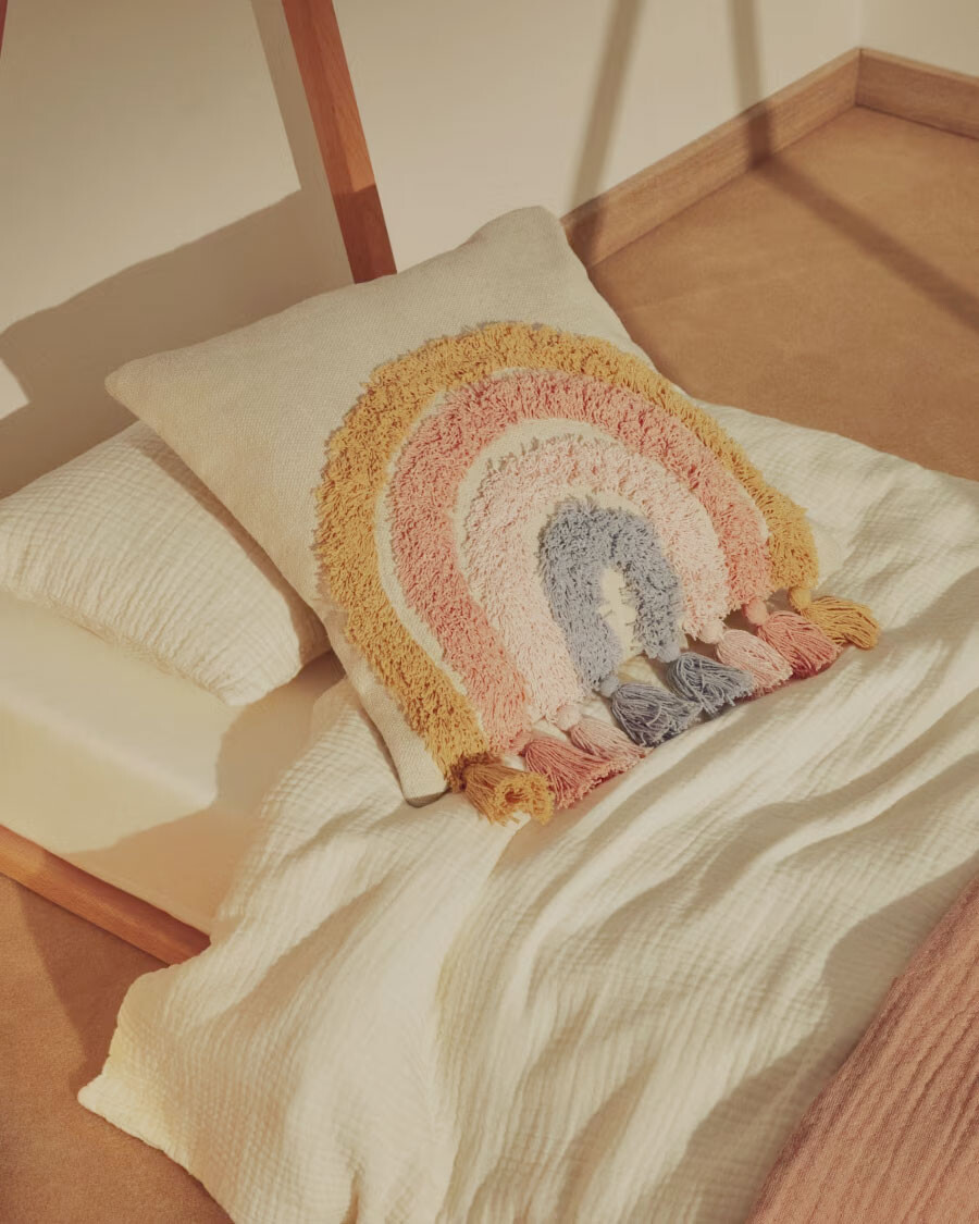 Almohadón Tadea algodón arcoíris multicolor 45 x 45 cm Almohadón Tadea algodón arcoíris multicolor 45 x 45 cm