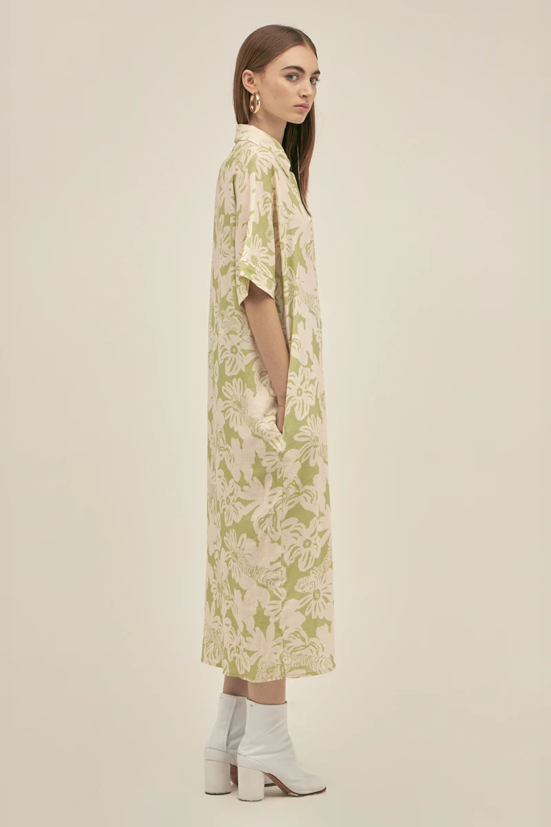 MARIE DRESS Jungle Green
