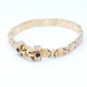 Pulsera en oro 18k combinada en 2 tonos con zafiro cabullon Pulsera en oro 18k combinada en 2 tonos con zafiro cabullon