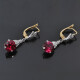 Caravanas antiguas en oro 18k con piedras de color Caravanas antiguas en oro 18k con piedras de color