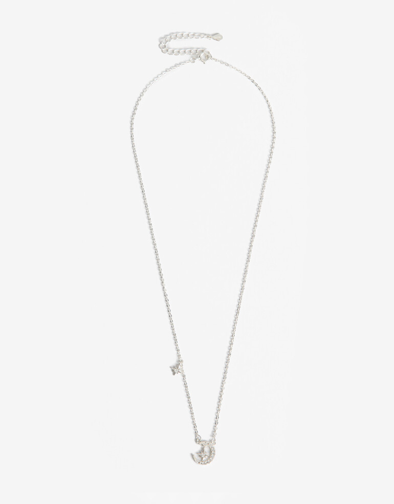 Cadena Corta con Dije Metal Cadena Con Dije Plata 925 - Plateado