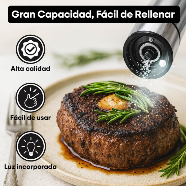 Salero Pimentero Molinillo Electrico Condimentos Acero Inoxidable X 2 Unidades Color Plateado Imback Salero Pimentero Molinillo Electrico Condimentos Acero Inoxidable X 2 Unidades Color Plateado Imback