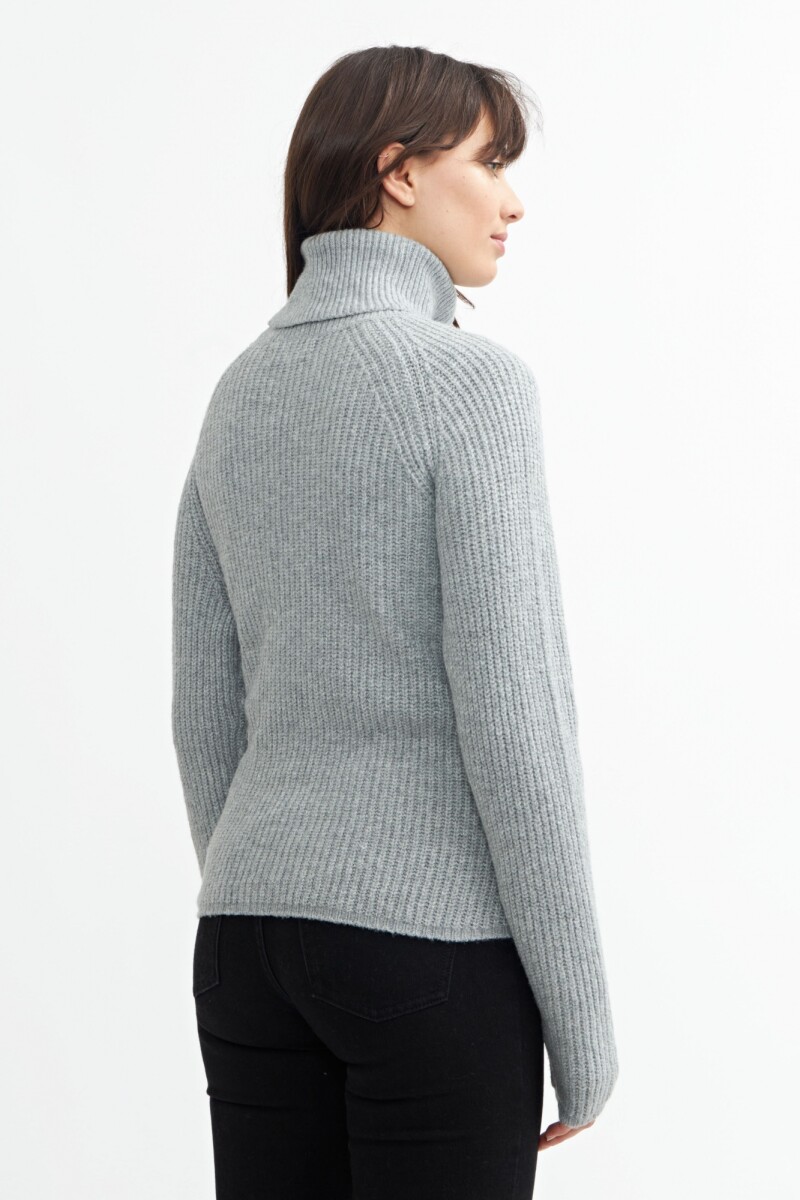 Sweater cuello rompeviento GRIS