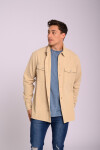 Sobrecamisa de gabardina Beige